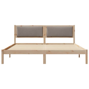 Bettrahmen Taupe 180x200 cm Kiefer Massivholz