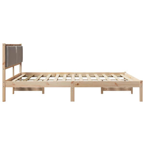 Bettrahmen Taupe 180x200 cm Kiefer Massivholz