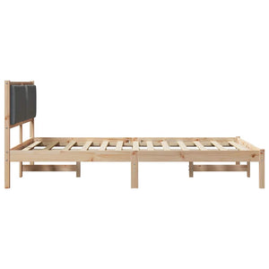 Bettrahmen Dunkelgrau 160x200 cm Kiefernholz