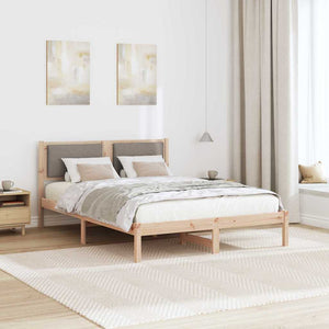 Bettrahmen Taupe 160x200 cm Kiefer Massivholz