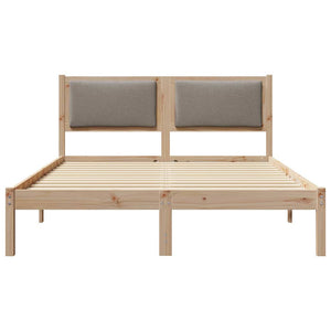 Bettrahmen Taupe 150x200 cm Kiefernholz