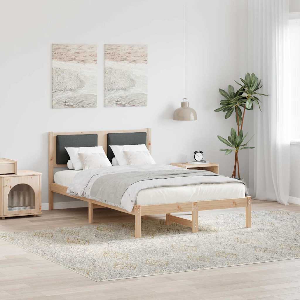 Dunkelgraues Kiefernholz Bett 120x200 cm