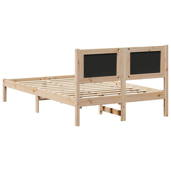 Dunkelgraues Kiefernholz Bett 120x200 cm