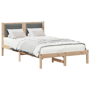 Dunkelgraues Kiefernholz Bett 120x200 cm