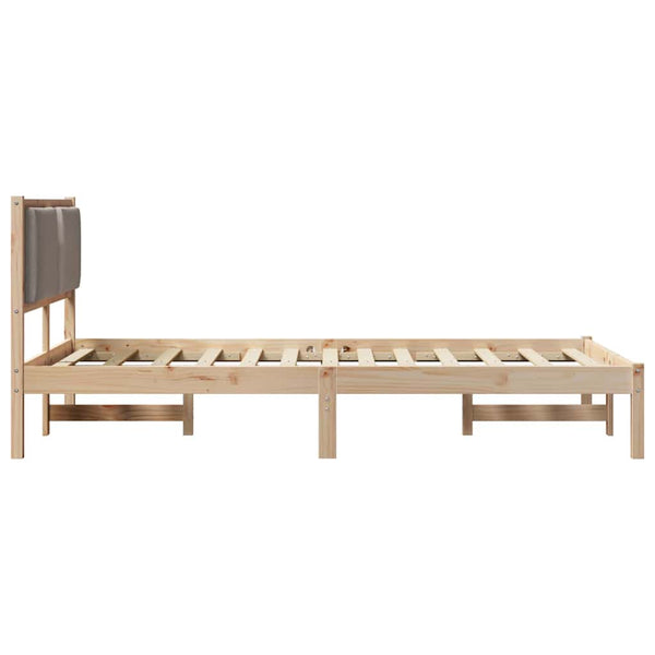 Bettrahmen Taupe 120x200 cm Kiefer Massivholz