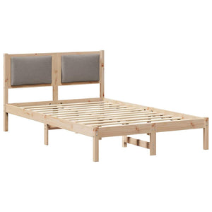 Bettrahmen Taupe 120x190 cm Kiefer Massivholz