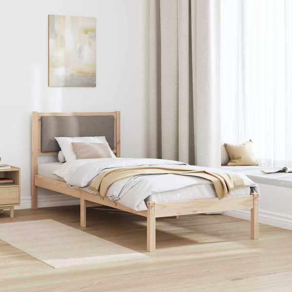 Bettrahmen Taupe 80x200 cm Kiefer Massivholz
