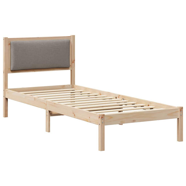 Bettrahmen Taupe 80x200 cm Kiefer Massivholz