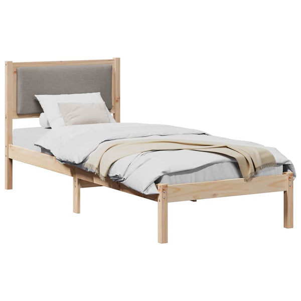 Bettrahmen Taupe 80x200 cm Kiefer Massivholz