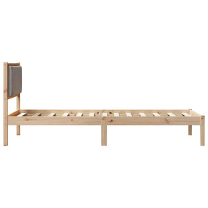 Bettrahmen Taupe 90x190 cm Kiefer massiv