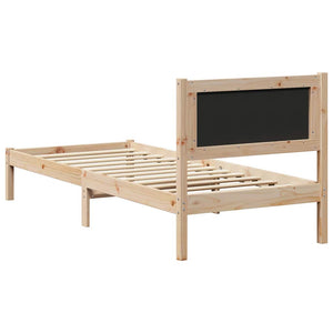 Bettrahmen Hellgrau 80x190 cm Kiefernholz