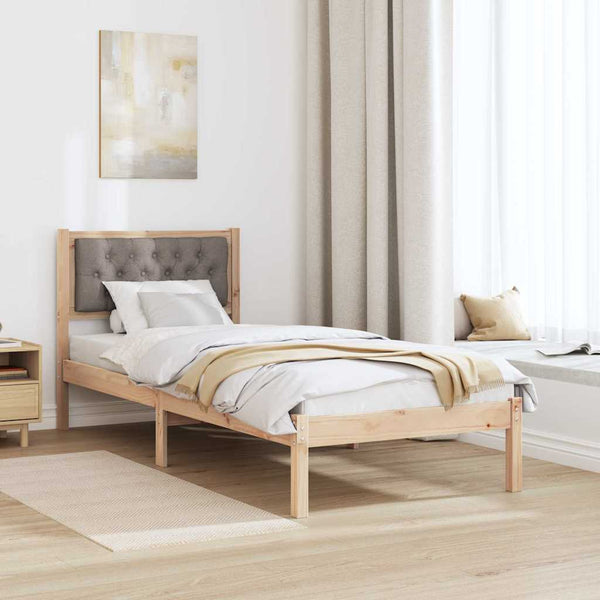 Bettrahmen Kiefer Taupe 75x190 cm