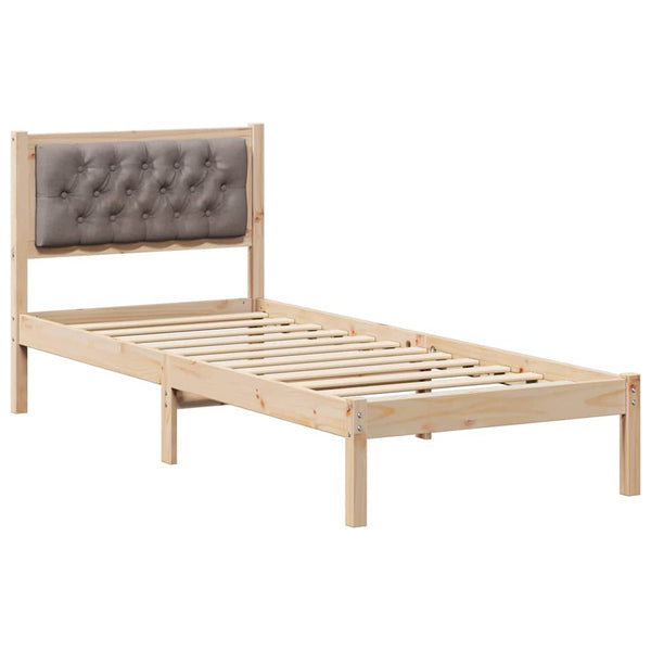 Bettrahmen Kiefer Taupe 75x190 cm