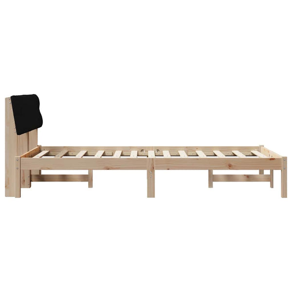 vidaXL Cadre de lit marron et noir 120 x 200 cm bois de pin massif