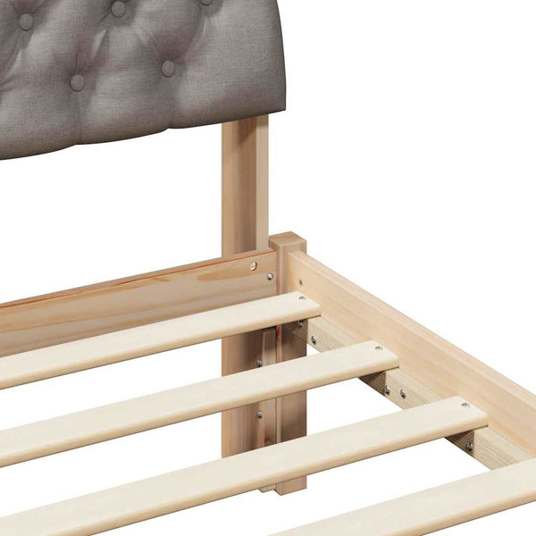 Holzbettgestell 120x190 cm Kiefer Braun/Taupe