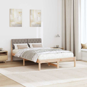 Holzbettgestell 120x190 cm Kiefer Braun/Taupe