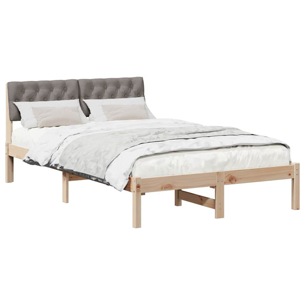 Holzbettgestell 120x190 cm Kiefer Braun/Taupe