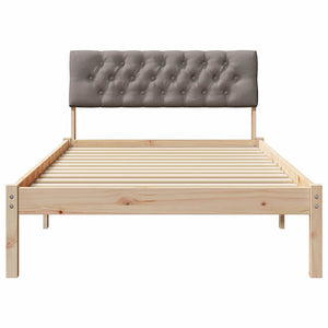 Bettgestell Braun/Taupe 100x200 cm Kiefer Massivholz