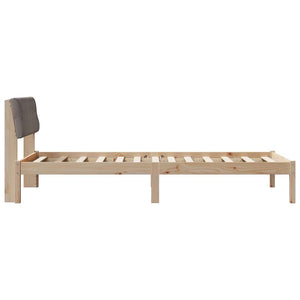 Bettgestell Braun/Taupe 100x200 cm Kiefer Massivholz