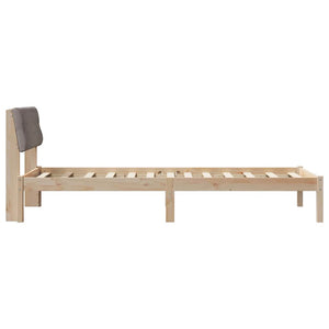 vidaXL Cadre de lit marron et taupe 90 x 200 cm en pin massif