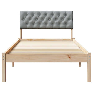Bettgestell Kiefer 90x190 cm Braun/Hellgrau