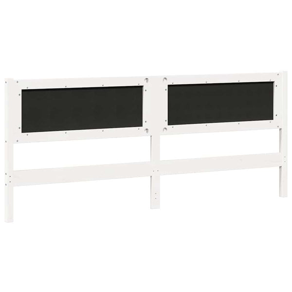 Kopfteil Weiß 200 cm Kiefer Massivholz