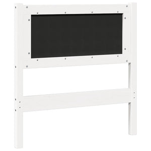 Weißes Kopfteil 80 cm Kiefer Massivholz
