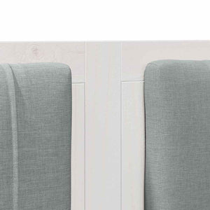 Gepolstertes Kopfteil Weiß 180cm Kiefer Massivholz