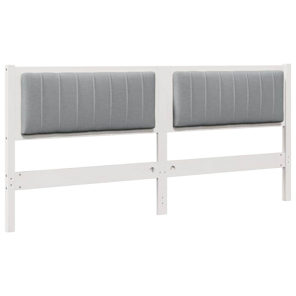 Gepolstertes Kopfteil Weiß 180cm Kiefer Massivholz