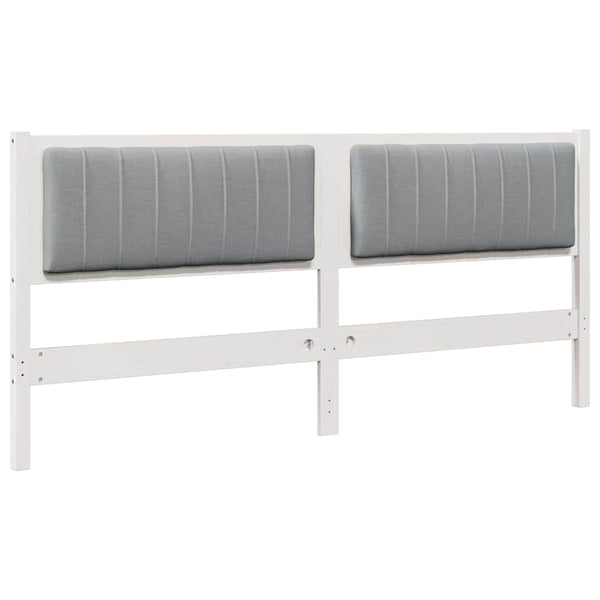 Gepolstertes Kopfteil Weiß 180cm Kiefer Massivholz