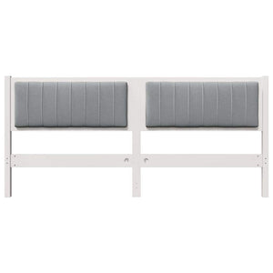 Gepolstertes Kopfteil Weiß 180cm Kiefer Massivholz