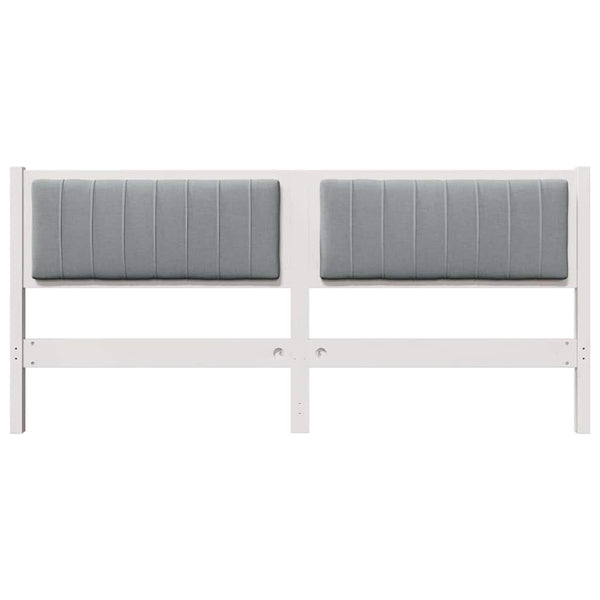 Gepolstertes Kopfteil Weiß 180cm Kiefer Massivholz