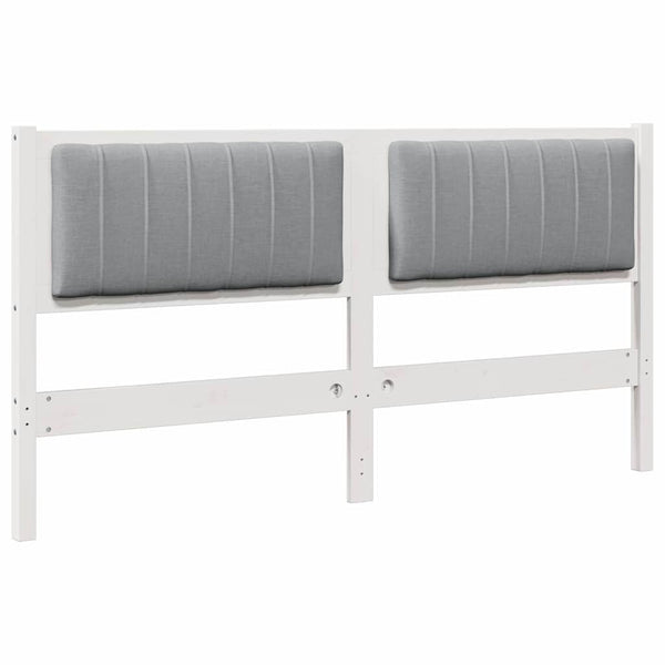 Gepolstertes Kopfteil Weiß 160cm Kiefer Massivholz