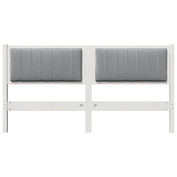 Gepolstertes Kopfteil Weiß 160cm Kiefer Massivholz
