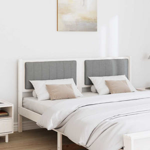 Gepolstertes Kopfteil Weiß 150cm Kiefer Massiv