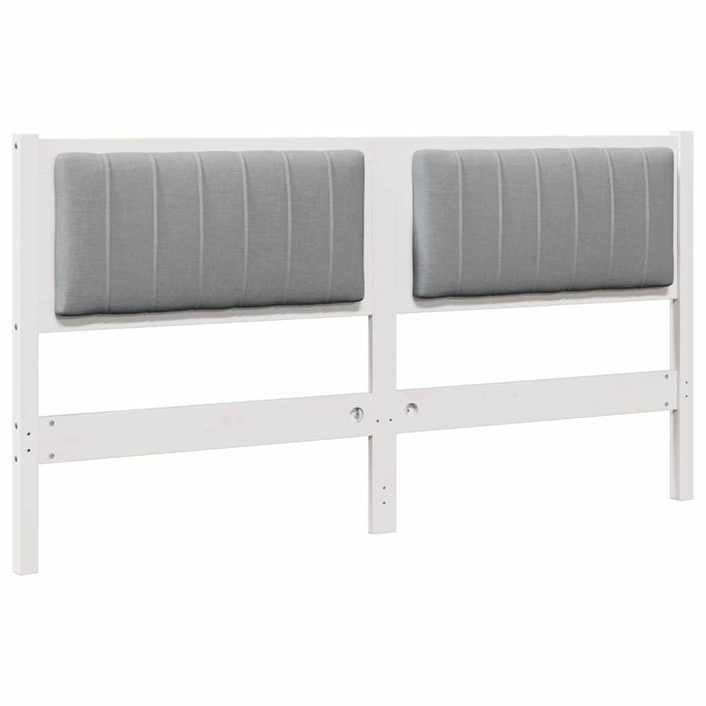 Gepolstertes Kopfteil Weiß 150cm Kiefer Massiv