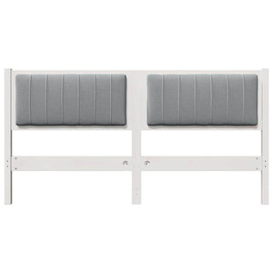 Gepolstertes Kopfteil Weiß 150cm Kiefer Massiv