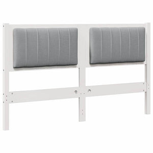 Gepolstertes Kopfteil Weiß 135cm Kiefer Massivholz