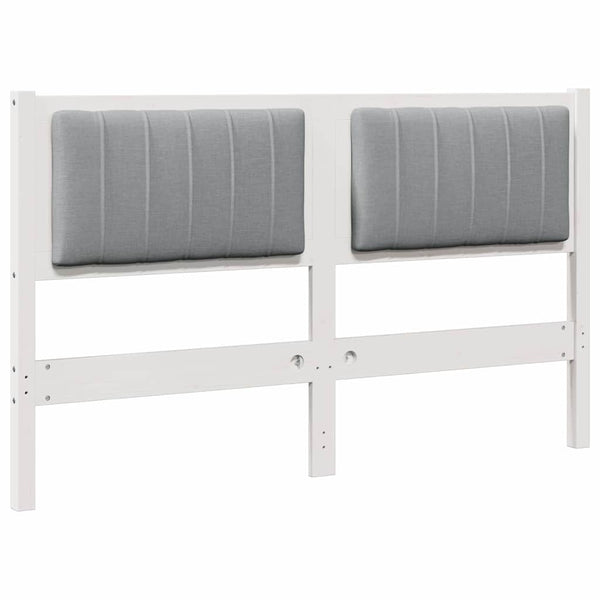Gepolstertes Kopfteil Weiß 135cm Kiefer Massivholz