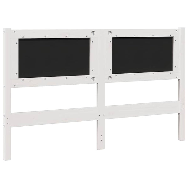 Gepolstertes Kopfteil Weiß 135cm Kiefer Massivholz