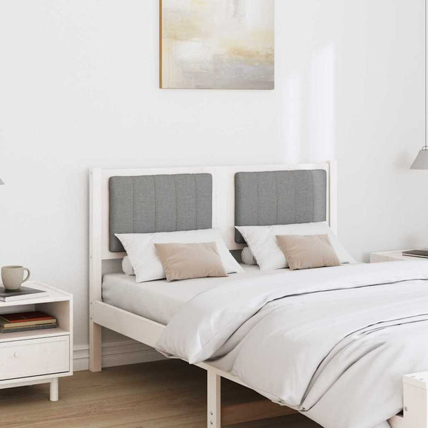 Gepolstertes Kopfteil Weiß 120cm Kiefer Massivholz