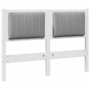 Gepolstertes Kopfteil Weiß 120cm Kiefer Massivholz