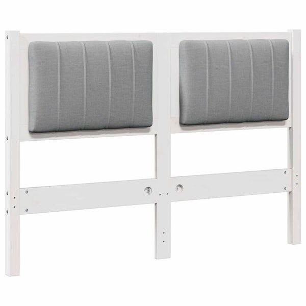 Gepolstertes Kopfteil Weiß 120cm Kiefer Massivholz