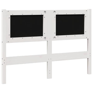 Gepolstertes Kopfteil Weiß 120cm Kiefer Massivholz