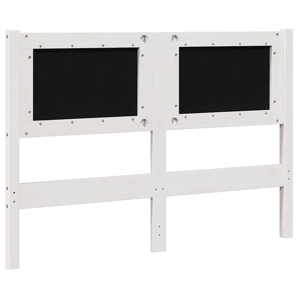 Gepolstertes Kopfteil Weiß 120cm Kiefer Massivholz