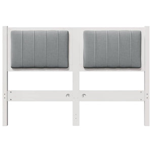 Gepolstertes Kopfteil Weiß 120cm Kiefer Massivholz