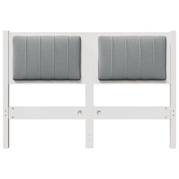 Gepolstertes Kopfteil Weiß 120cm Kiefer Massivholz