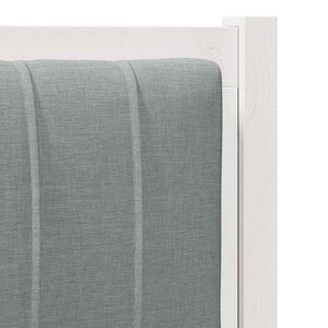 Gepolstertes Kopfteil Weiß 100cm Kiefer Massivholz