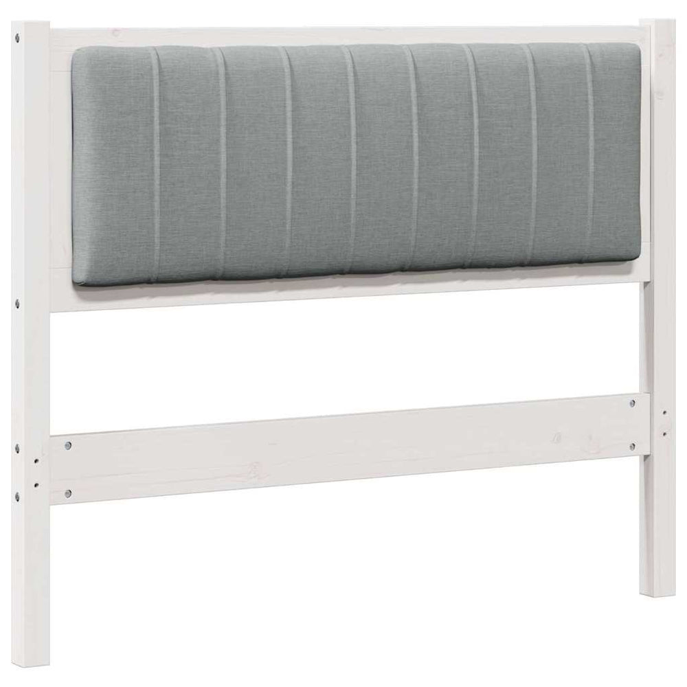 Gepolstertes Kopfteil Weiß 100cm Kiefer Massivholz