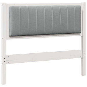 Gepolstertes Kopfteil Weiß 100cm Kiefer Massivholz